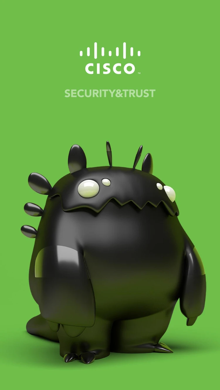 Cisco Security & Trust — monster character poster 1
