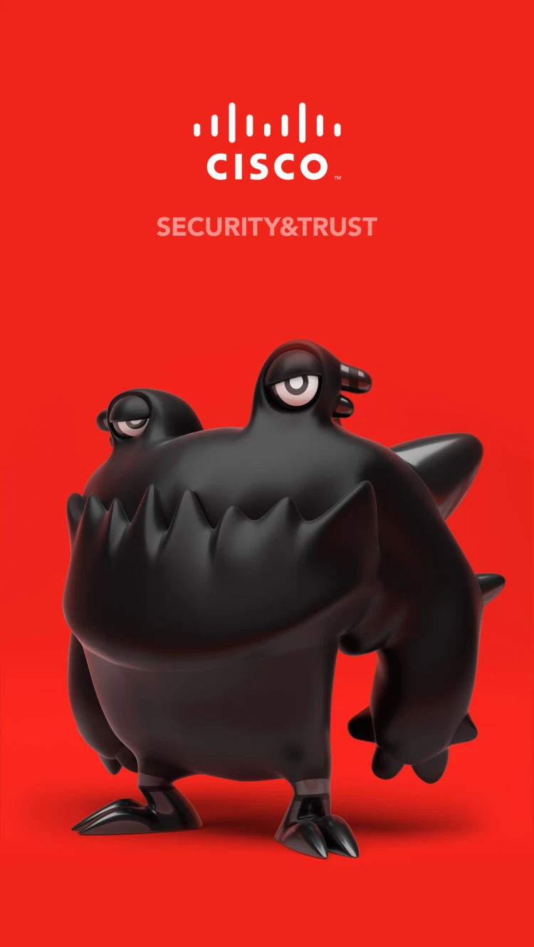 Cisco Security & Trust — monster character poster 3