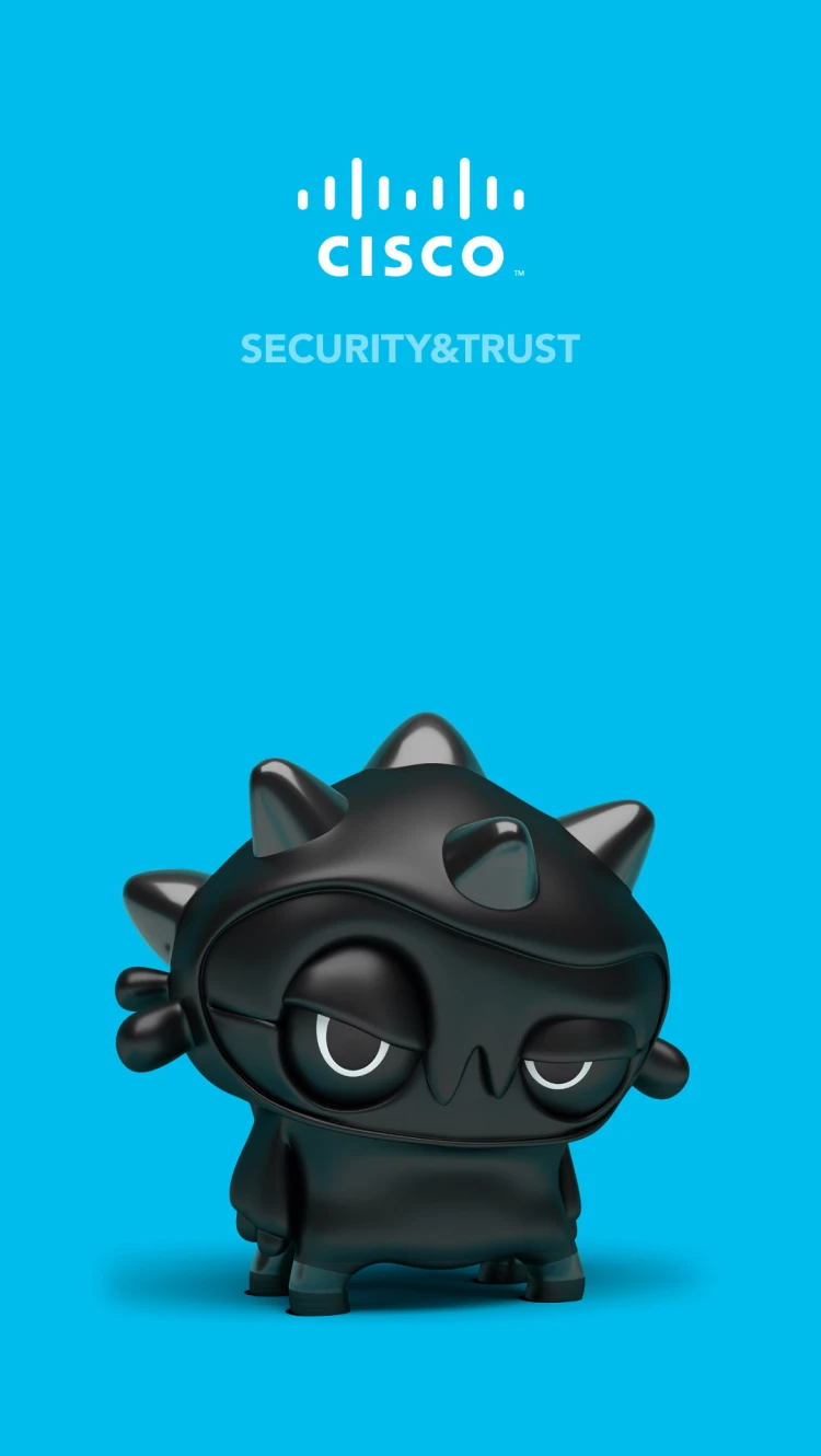 Cisco Security & Trust — monster character poster 4